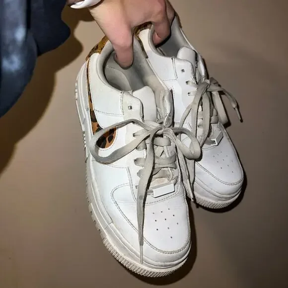 Nike Women's Air Force 1 Pixel SE shoe Leopard Swoosh Women’s Size 7 - Picture 3 of 7